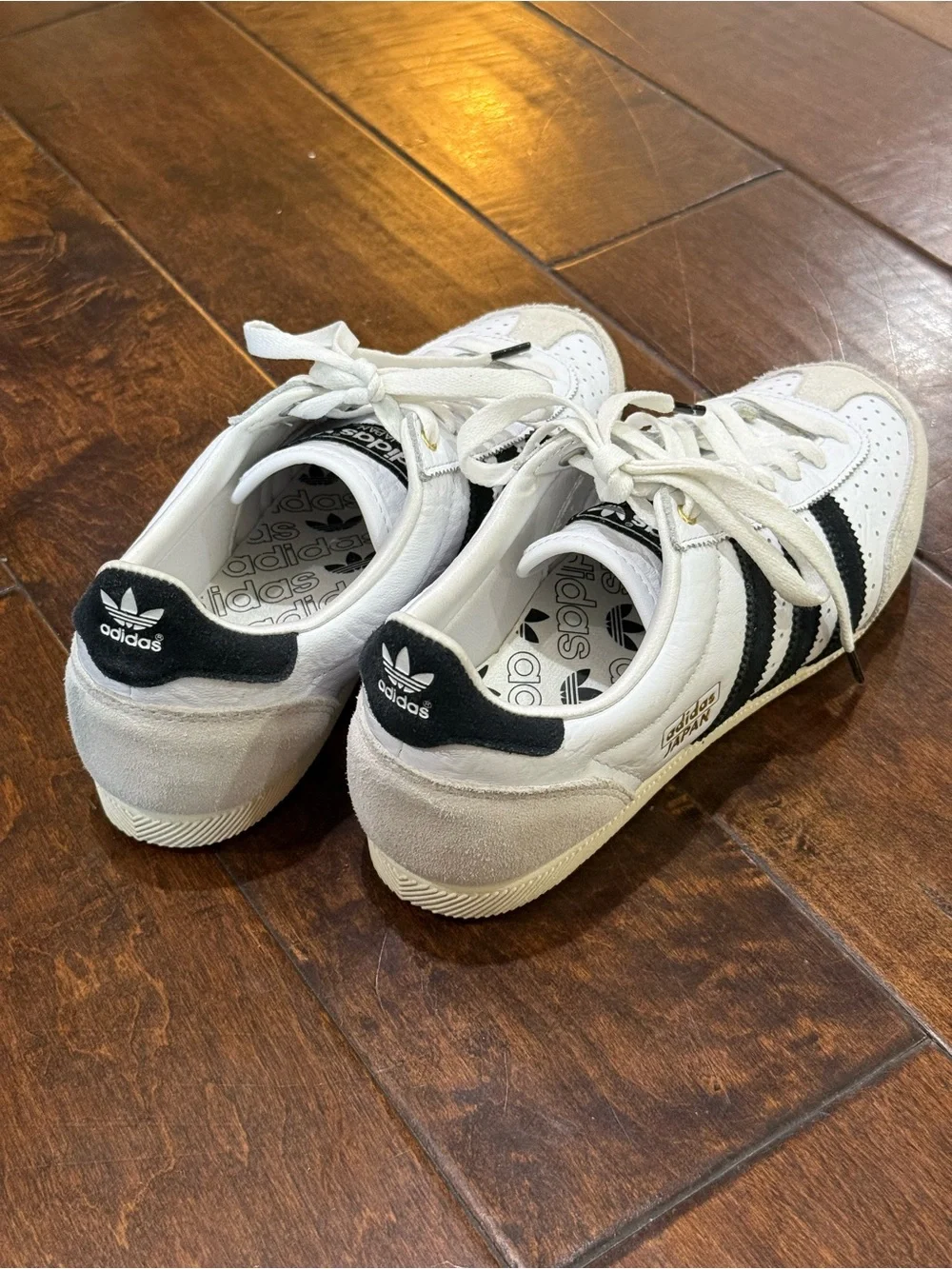 Adidas Japan Classic Sneakers in White and Black 7.5